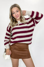 Harvest Lines Striped Knit Sweater - FINAL SALE - Madison and Mallory