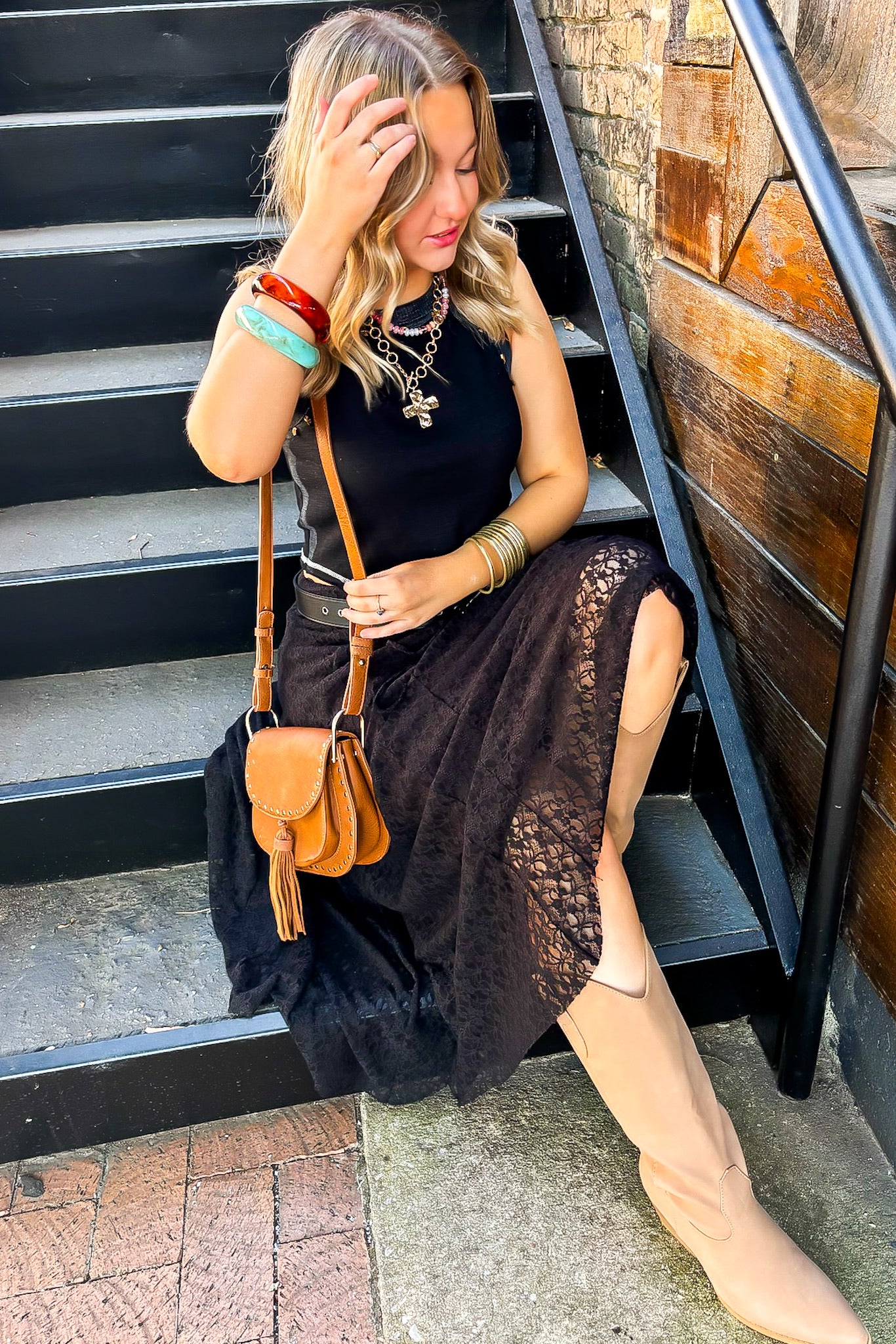 Streetlight Studded Detail Tank Top
