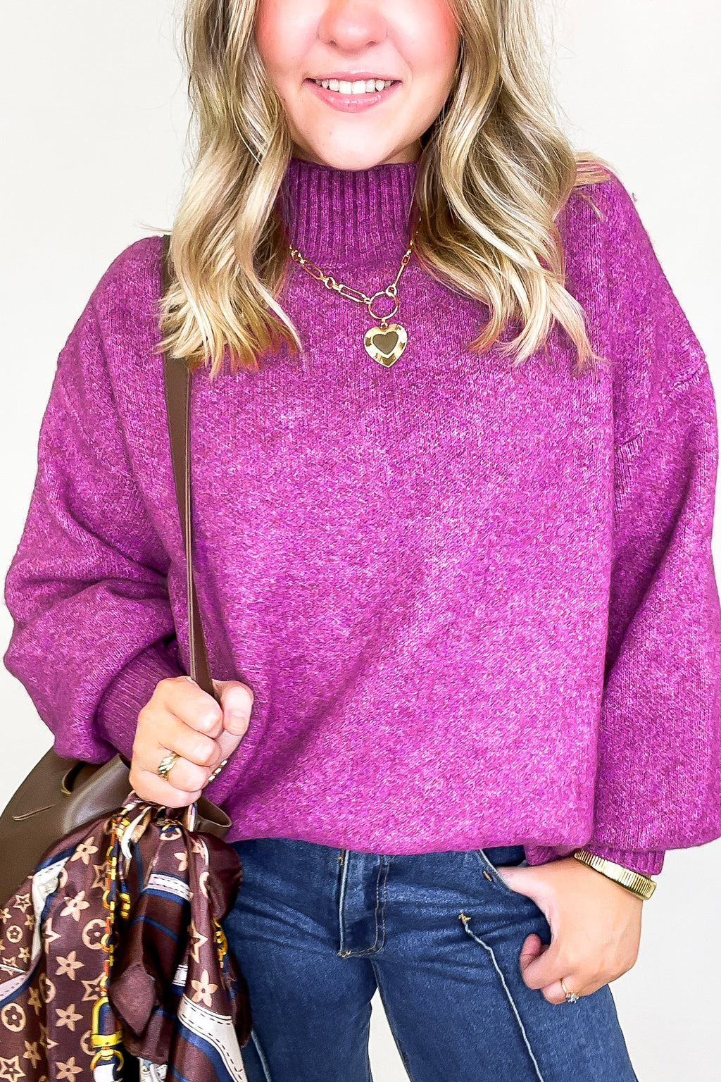 Minimal Mood Mock Neck Sweater - FINAL SALE - Madison and Mallory