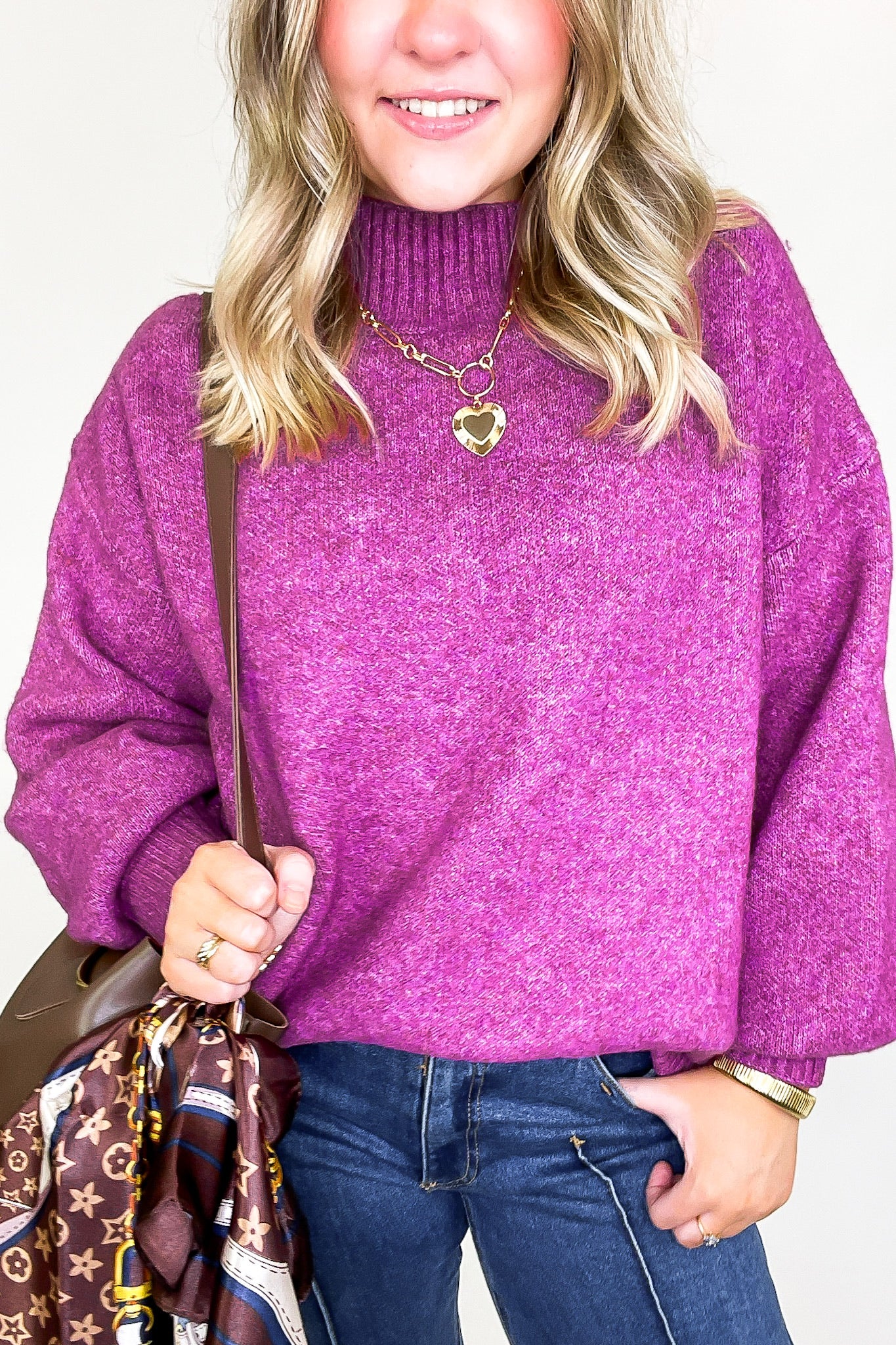 Minimal Mood Mock Neck Sweater