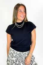 Power Poise Cap Sleeve High Neck Top - Madison and Mallory