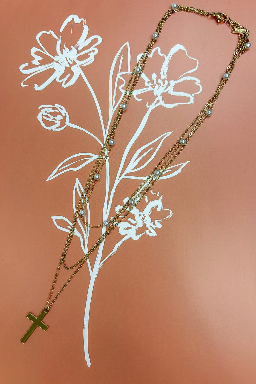 Eterna 18k Stainless Steel Cross Necklace - Madison and Mallory