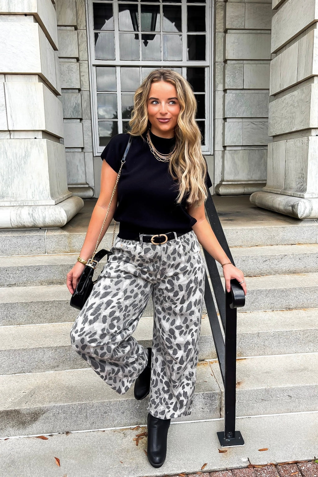 Bold Safari Barrel Wide Leg Animal Print Pants - FINAL SALE - Madison and Mallory