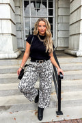Bold Safari Barrel Wide Leg Animal Print Pants - FINAL SALE - Madison and Mallory
