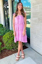 Exceptional Delight Ruffle Tiered Tie Strap Dress - Madison and Mallory
