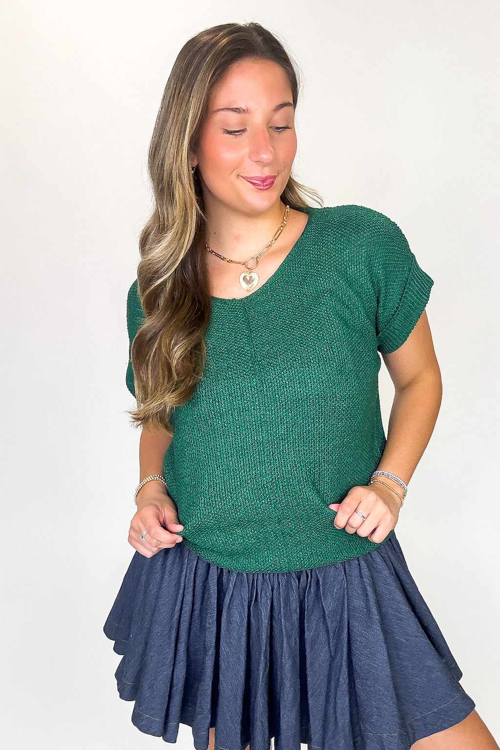 Soft Form Short Sleeve Knit Top - BACK IN STOCK - Madison and Mallory