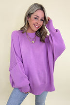 Simple Street Side Slit Oversized Sweater - BACK IN STOCK - Madison and Mallory