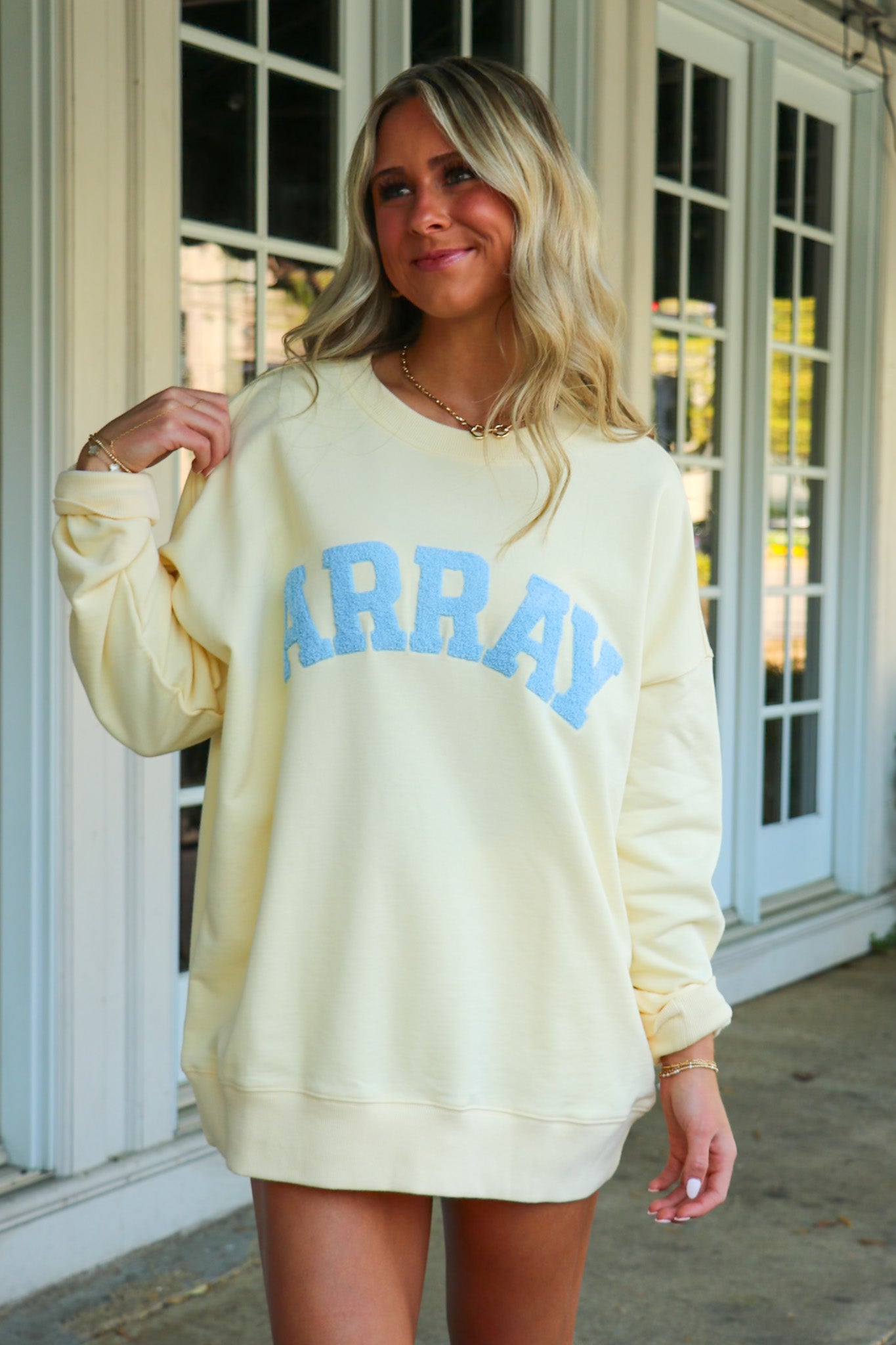 Yellow / SM ARRAY Graphic Knit Pullover - Madison and Mallory