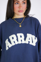 ARRAY Graphic Knit Mock Neck Pullover