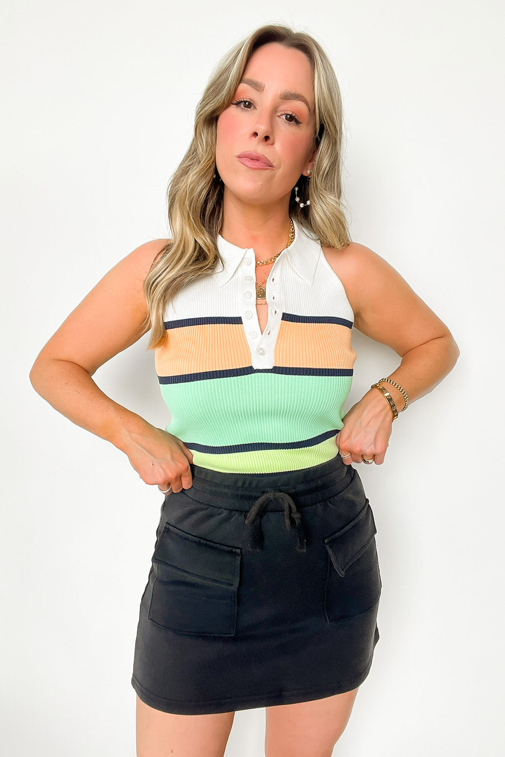 Abbey Washed French Terry Cargo Skirt - FINAL SALE - Madison and Mallory