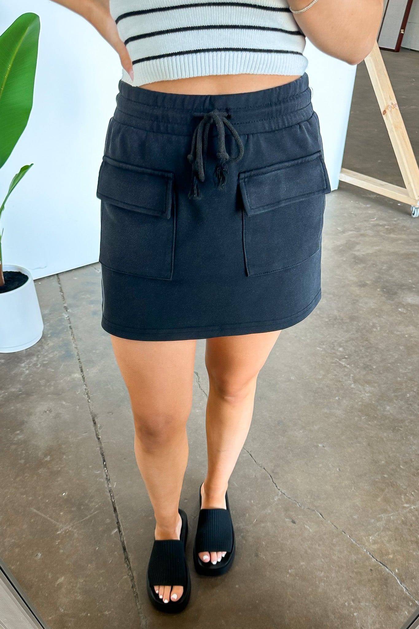 Abbey Washed French Terry Cargo Skirt - FINAL SALE · Madison + Mallory