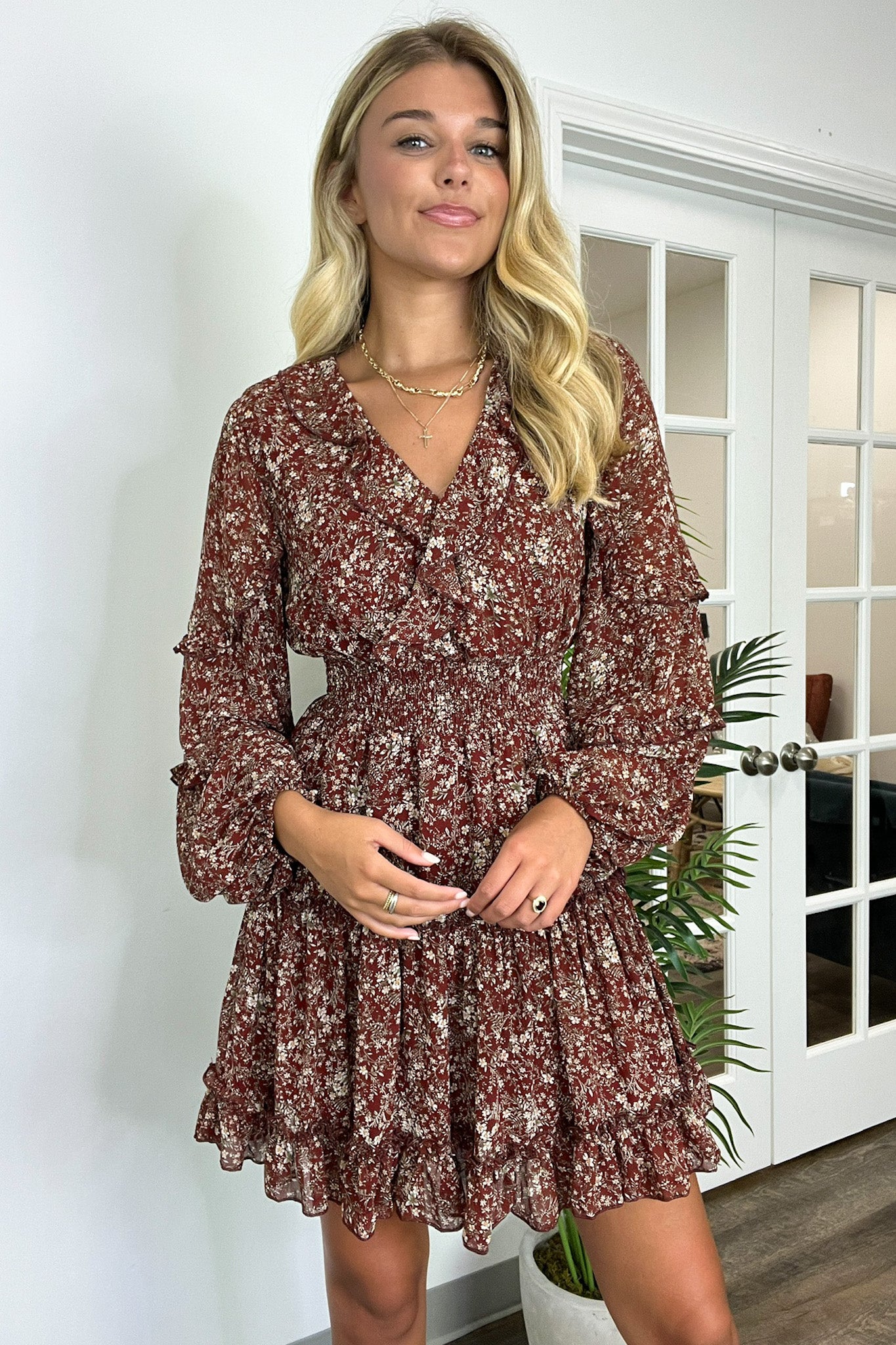  Abloom with Love Ruffled Smocked Floral Dress - FINAL SALE - Madison and Mallory