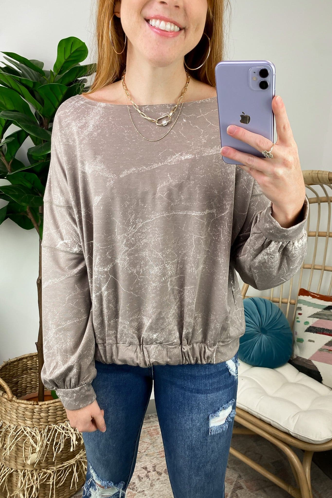 Abriana Mineral Wash Relaxed Fit Top - FINAL SALE - Madison and Mallory