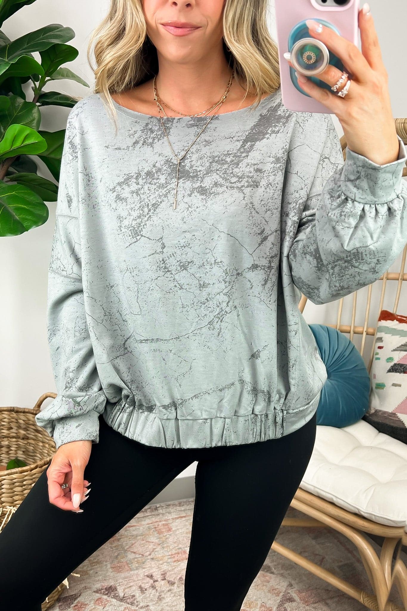  Abriana Mineral Wash Relaxed Fit Top - FINAL SALE - Madison and Mallory