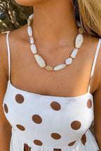 Abstract Form Marble Beaded Necklace - Madison and Mallory