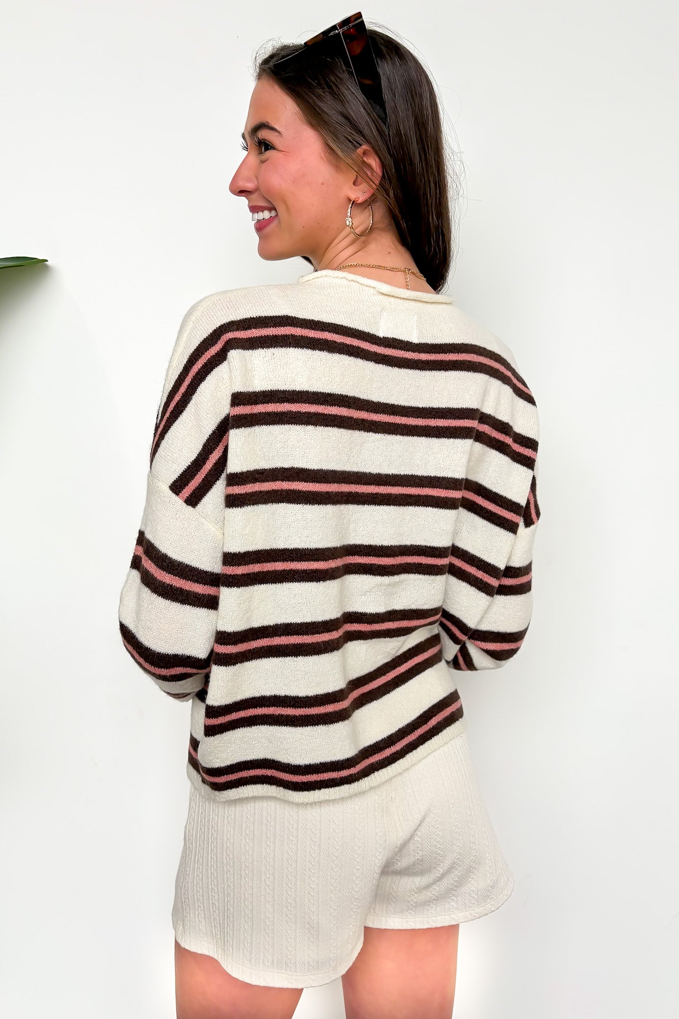 Academy Striped Knit Cardigan Sweater - Madison and Mallory