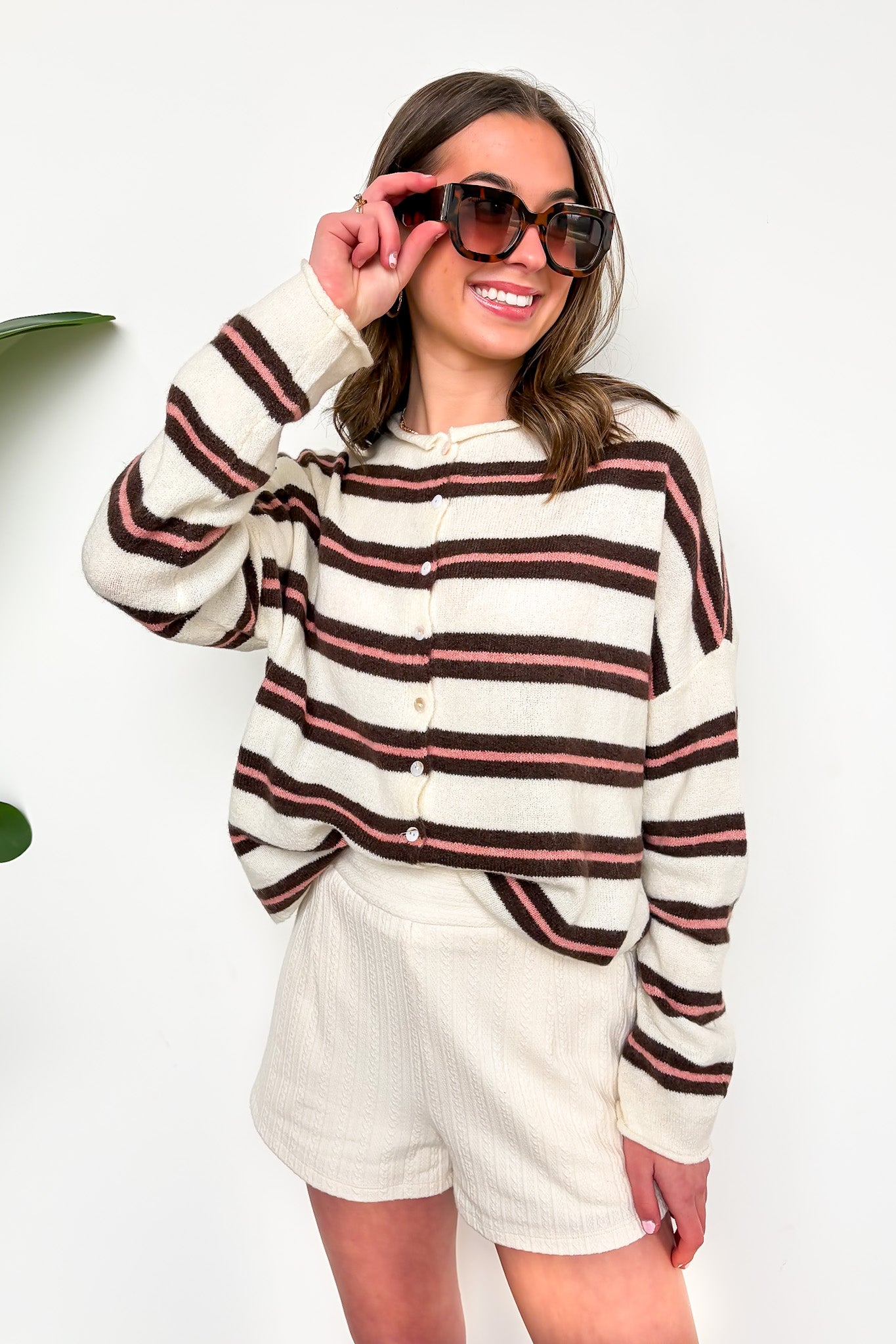 Academy Striped Knit Cardigan Sweater - Madison and Mallory