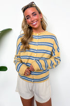 Academy Striped Knit Cardigan Sweater - Madison and Mallory