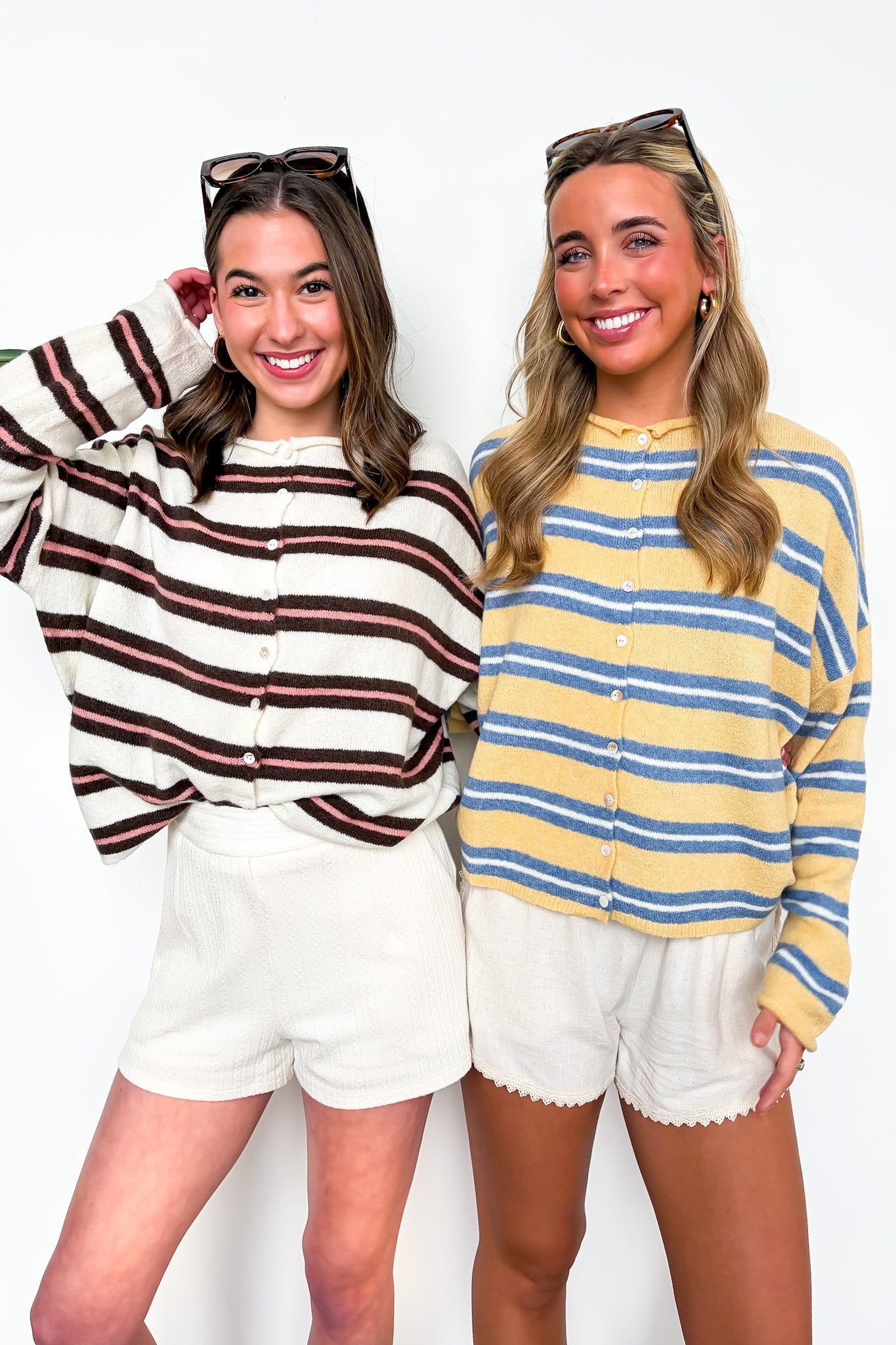 Academy Striped Knit Cardigan Sweater - Madison and Mallory