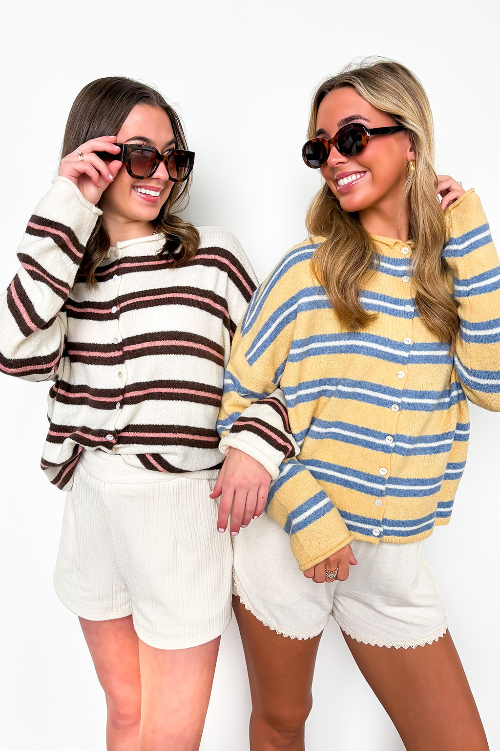 Academy Striped Knit Cardigan Sweater - Madison and Mallory