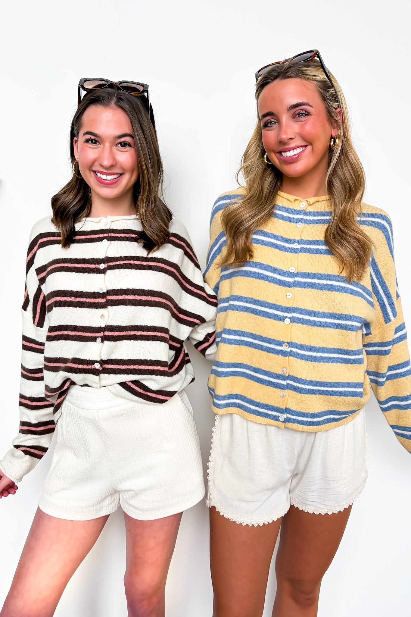 Academy Striped Knit Cardigan Sweater - Madison and Mallory