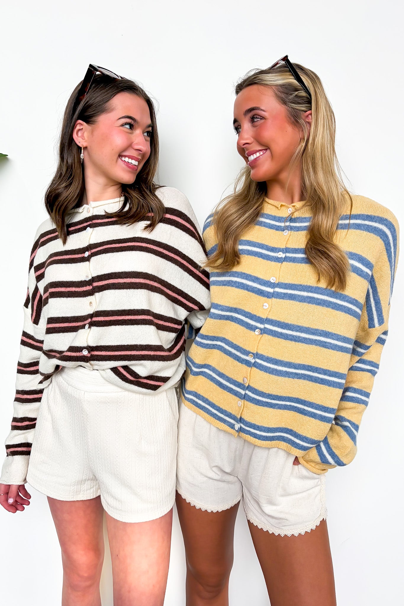 Academy Striped Knit Cardigan Sweater - Madison and Mallory