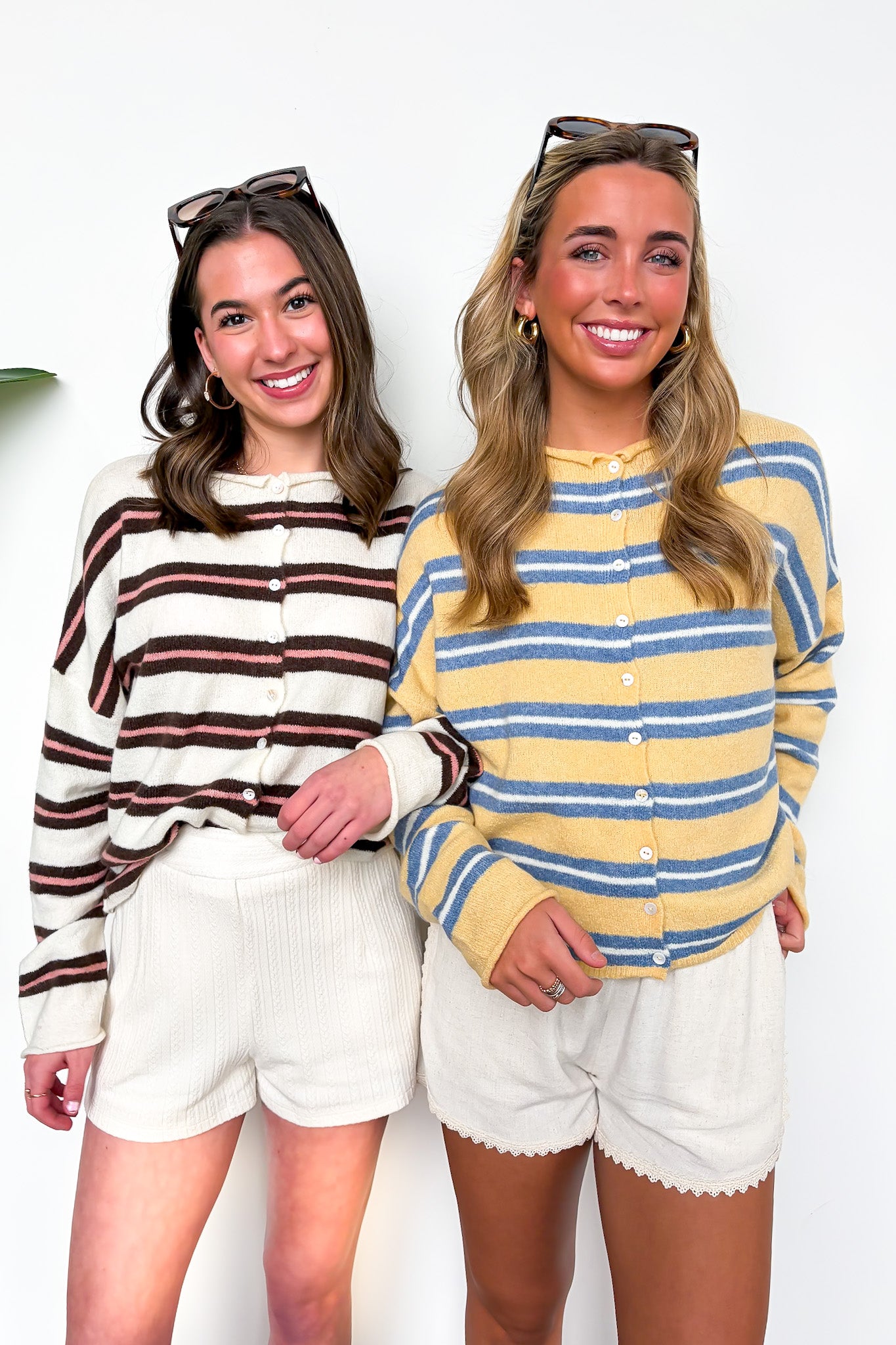 Academy Striped Knit Cardigan Sweater - Madison and Mallory