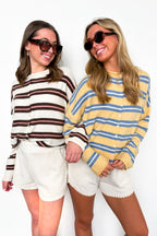 Academy Striped Knit Cardigan Sweater - Madison and Mallory