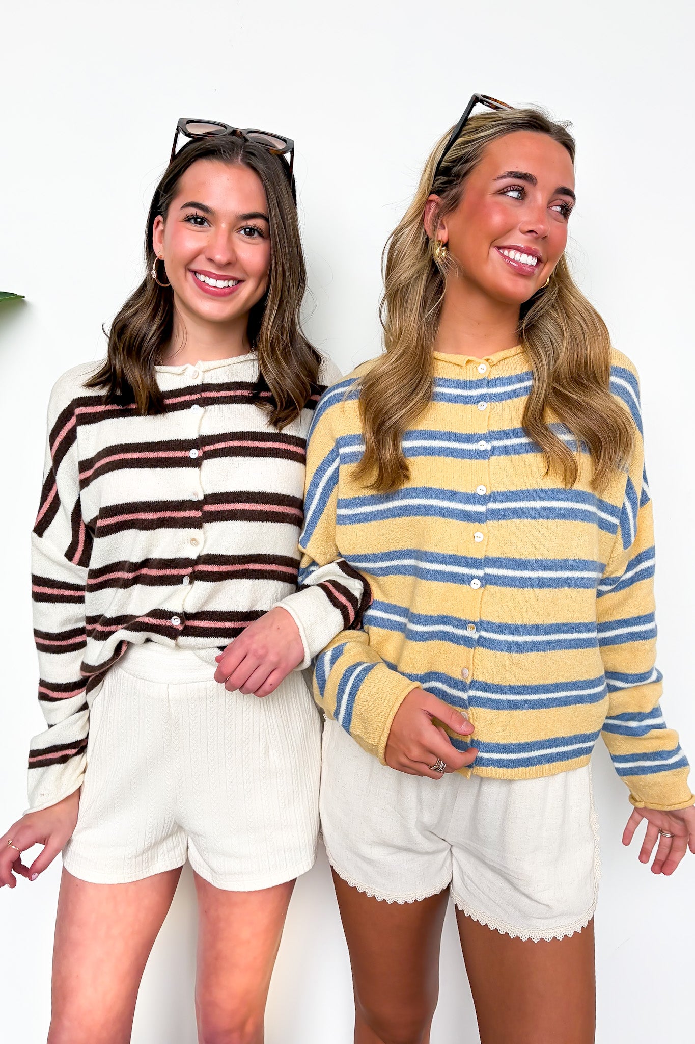 Academy Striped Knit Cardigan Sweater - Madison and Mallory