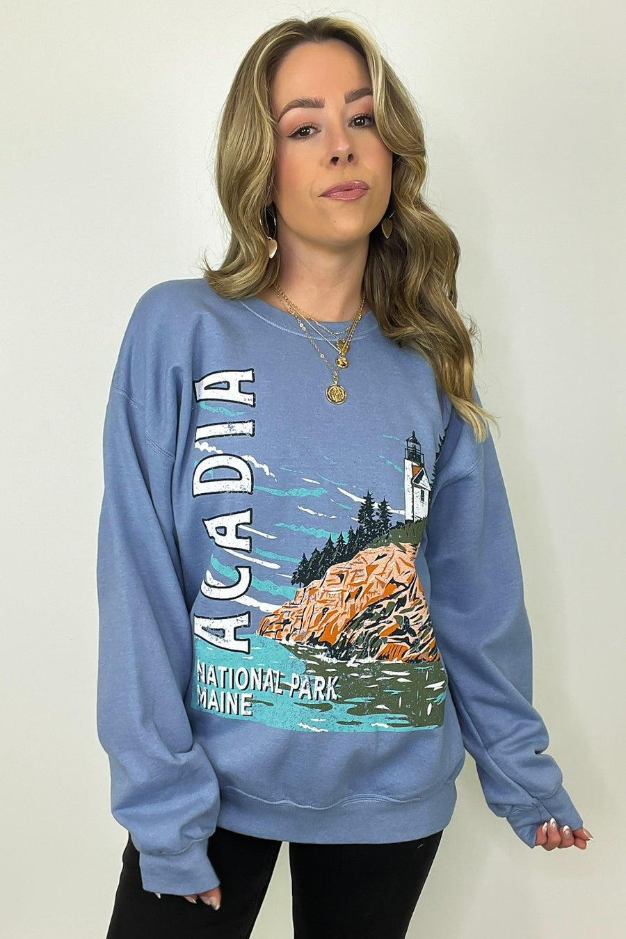  Acadia National Park Graphic Oversized Pullover - Madison and Mallory