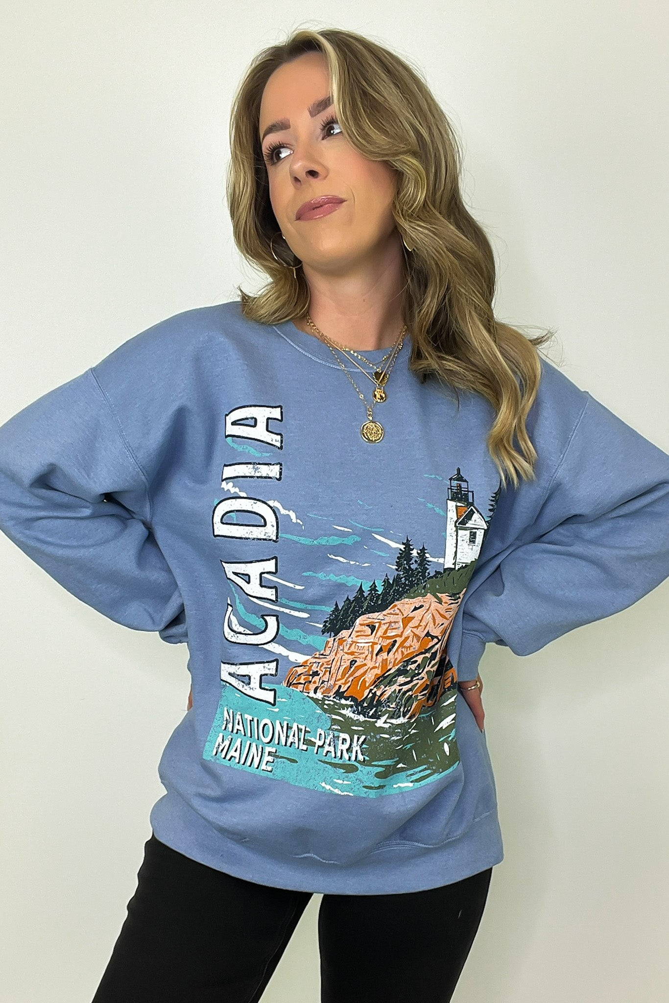  Acadia National Park Graphic Oversized Pullover - Madison and Mallory