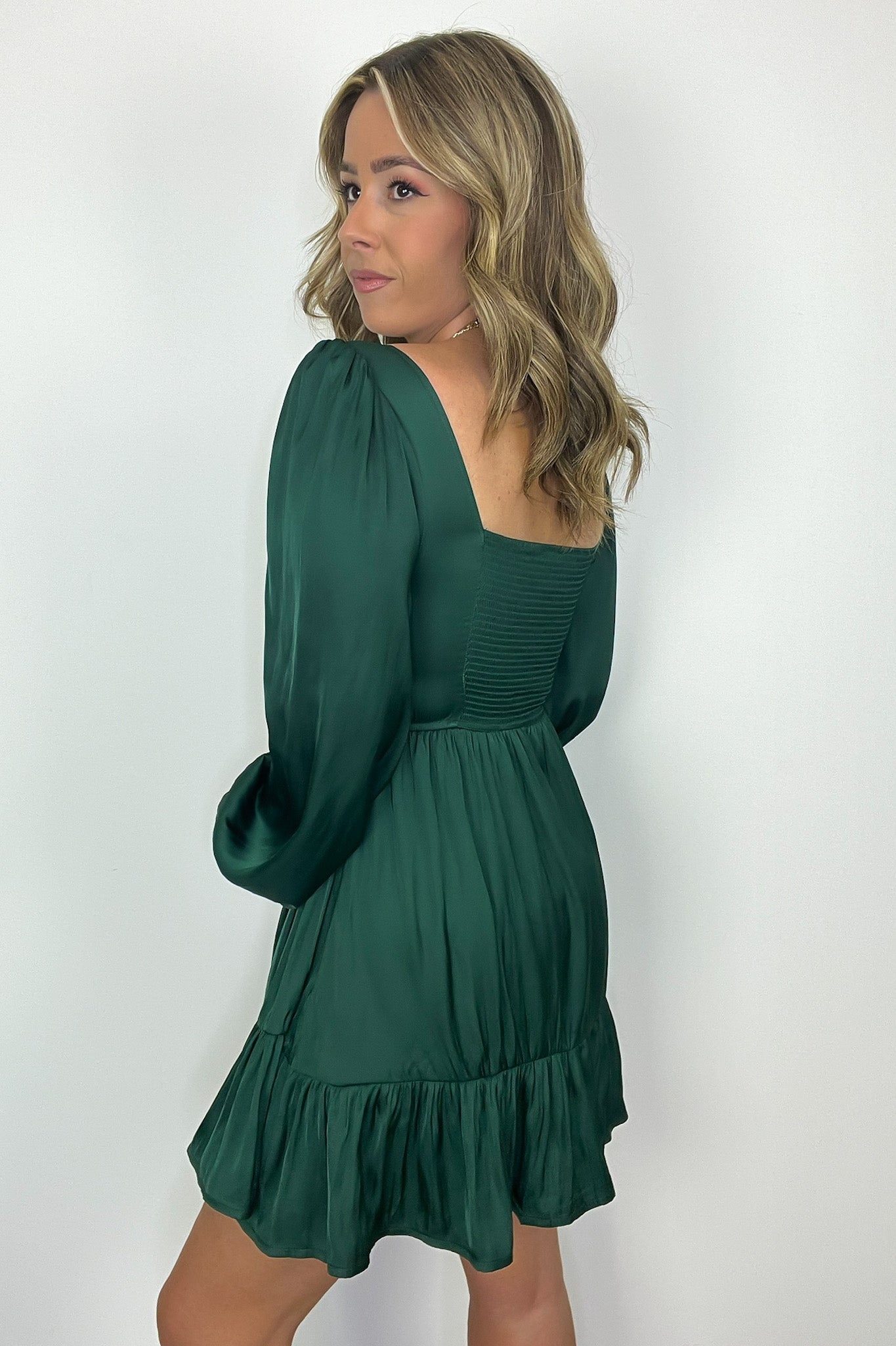  Acaida Square Neck Ruffle Dress - Madison and Mallory