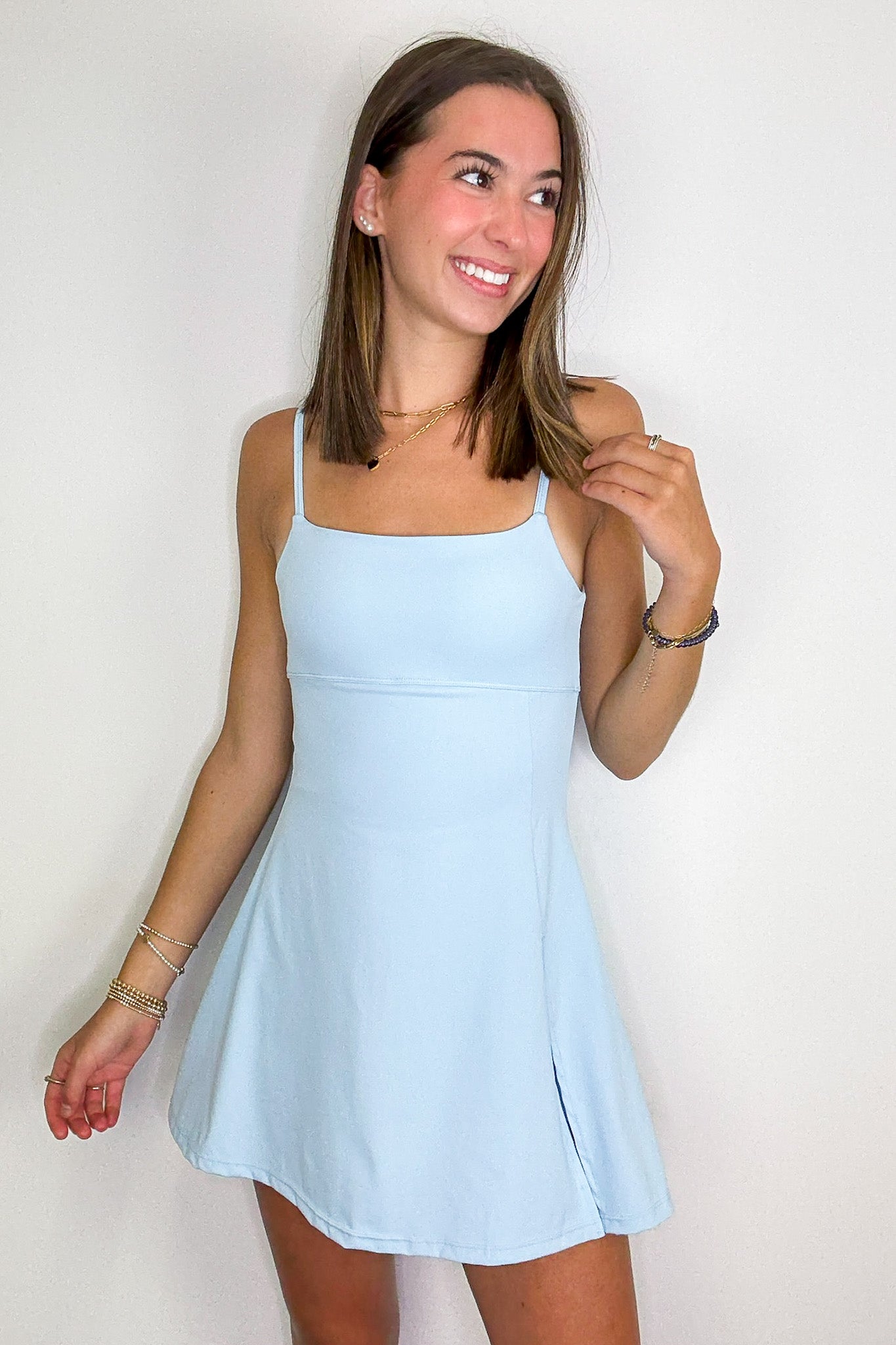 Active Ease A-line Mini Active Romper Dress - FINAL SALE - Madison and Mallory