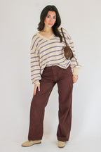 Addison Stripe Knit Pullover - Madison and Mallory