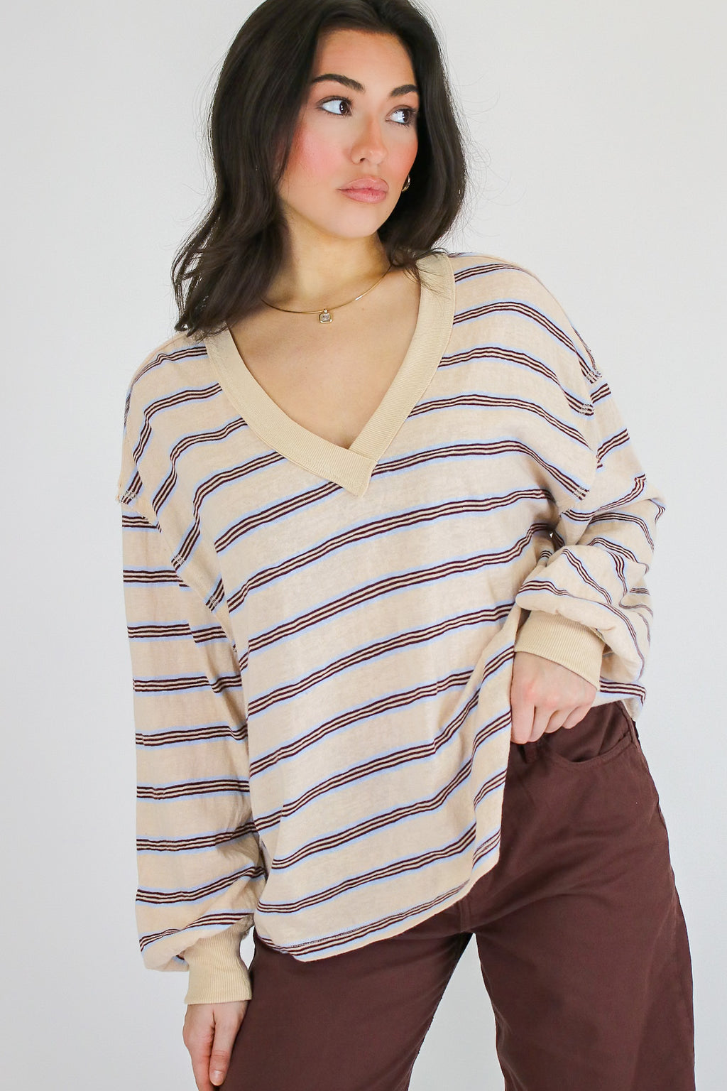 Addison Stripe Knit Pullover