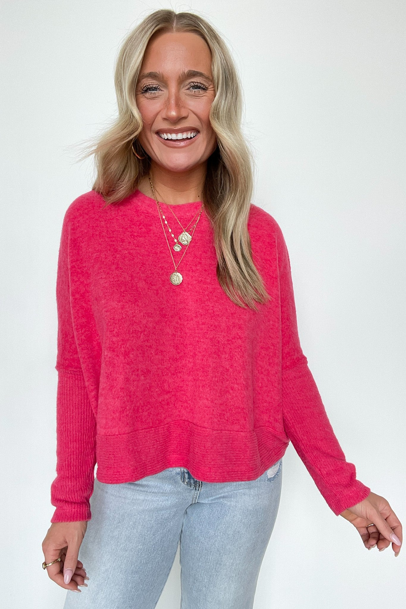  Adelaida Soft Knit Dolman Sleeve Sweater - BACK IN STOCK - Madison and Mallory