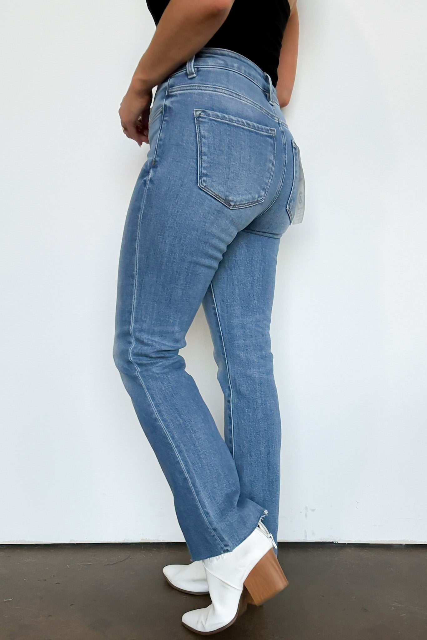  Adelene Tummy Control High Rise Crop Straight Jeans - Madison and Mallory