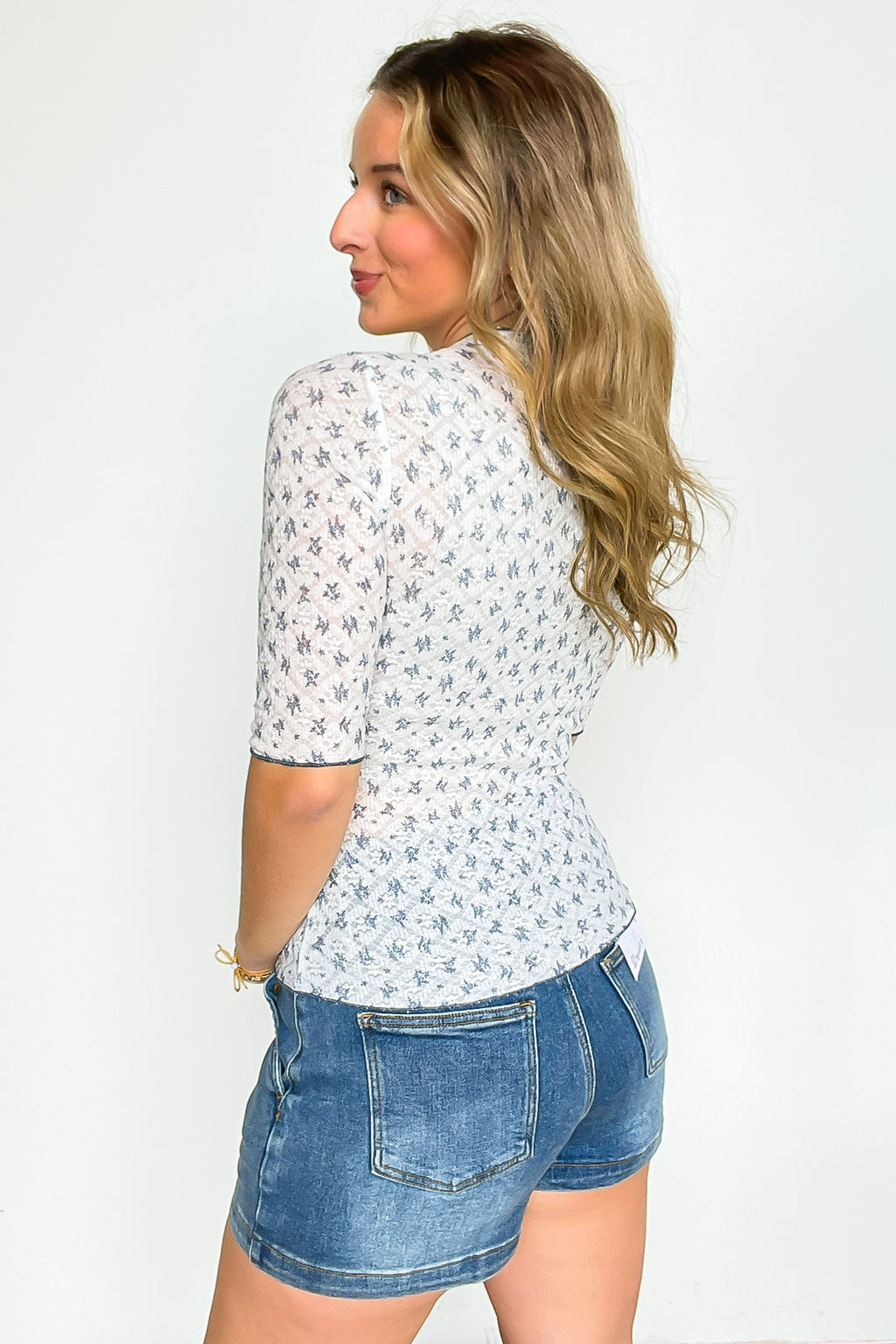 Adora Lace Stretch Floral Top - FINAL SALE - Madison and Mallory