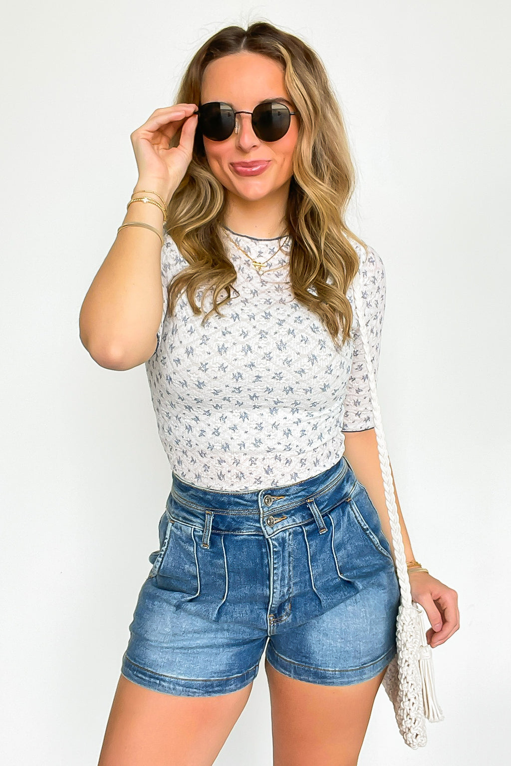 Adora Lace Stretch Floral Top - FINAL SALE - Madison and Mallory