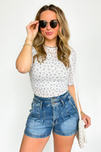 Adora Lace Stretch Floral Top - FINAL SALE - Madison and Mallory