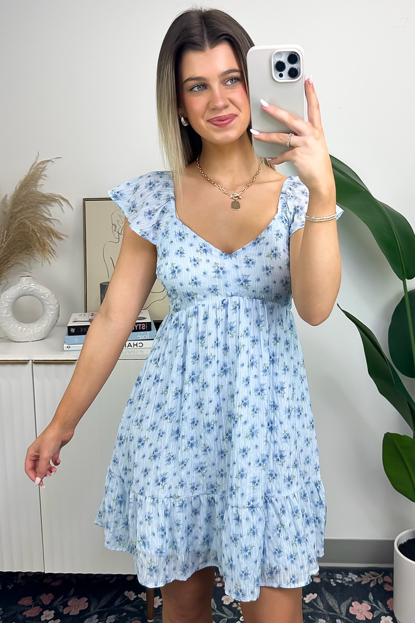  Adorable Dreams Floral Ruffle Sweetheart Dress - FINAL SALE - Madison and Mallory