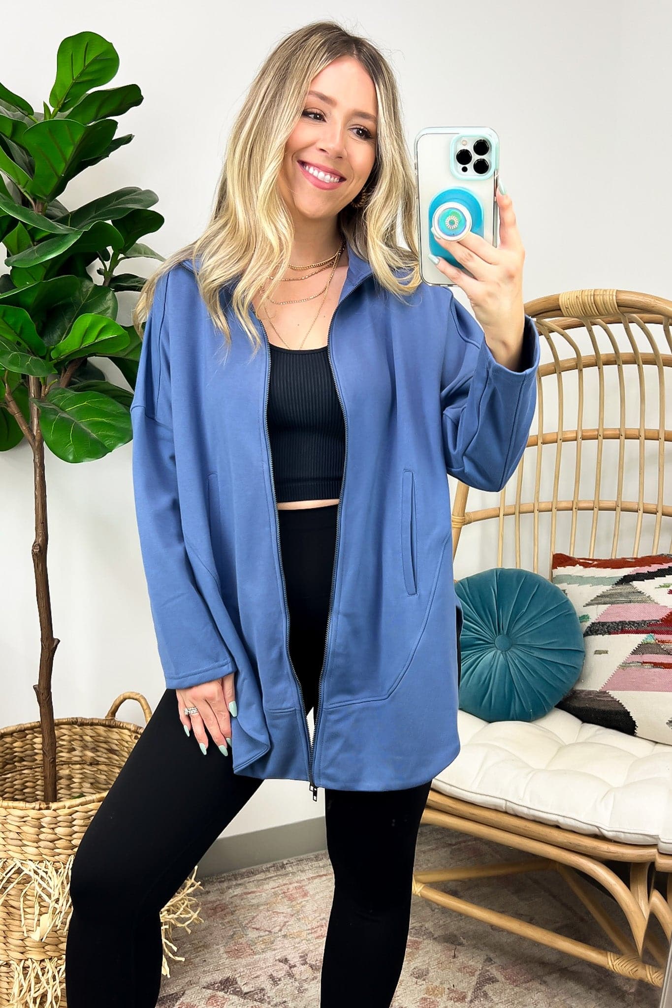  Adriel Slouchy Oversized Silhouette Jacket - FINAL SALE - Madison and Mallory