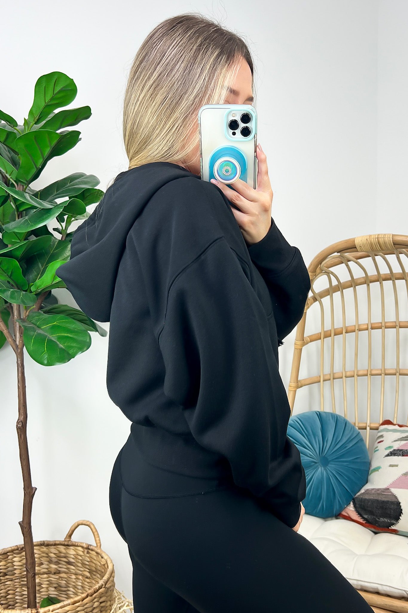  Adrinah Fleece Cropped Hoodie - FINAL SALE - Madison and Mallory