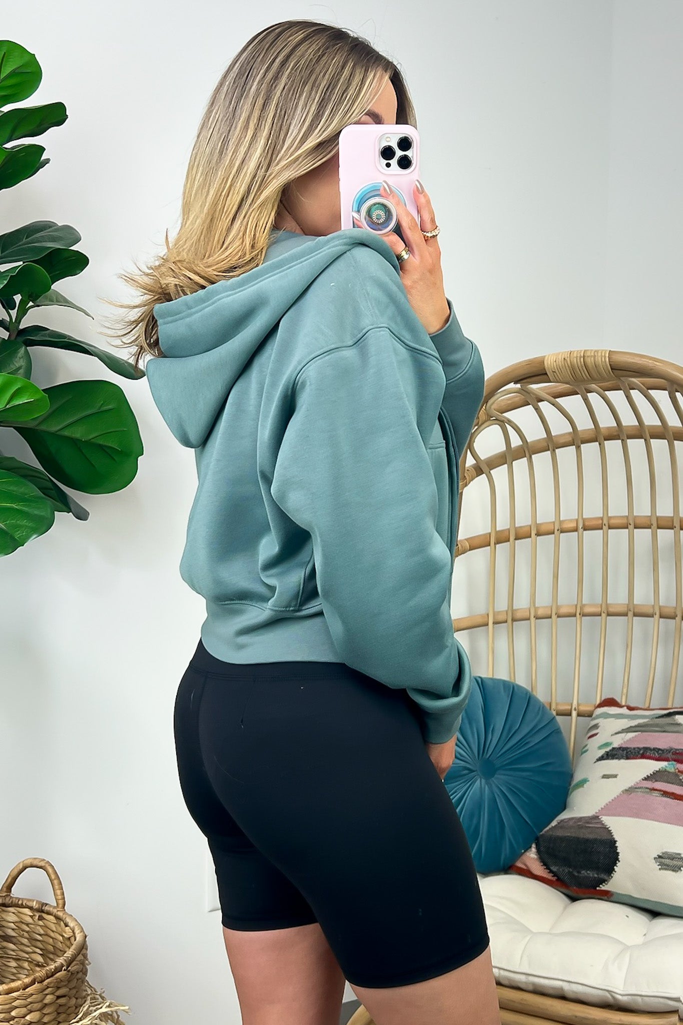  Adrinah Fleece Cropped Hoodie - FINAL SALE - Madison and Mallory