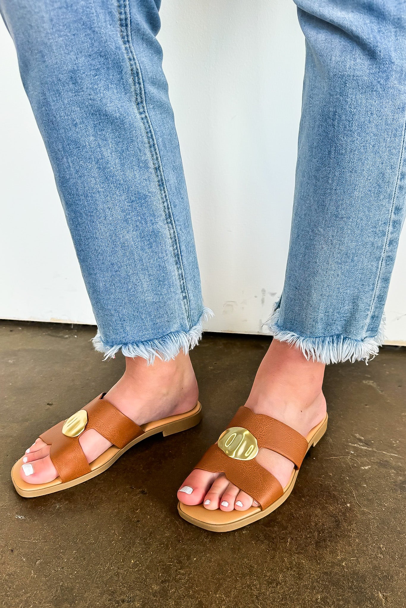 Aelin Coin Cutout Sandal - FINAL SALE - Madison and Mallory