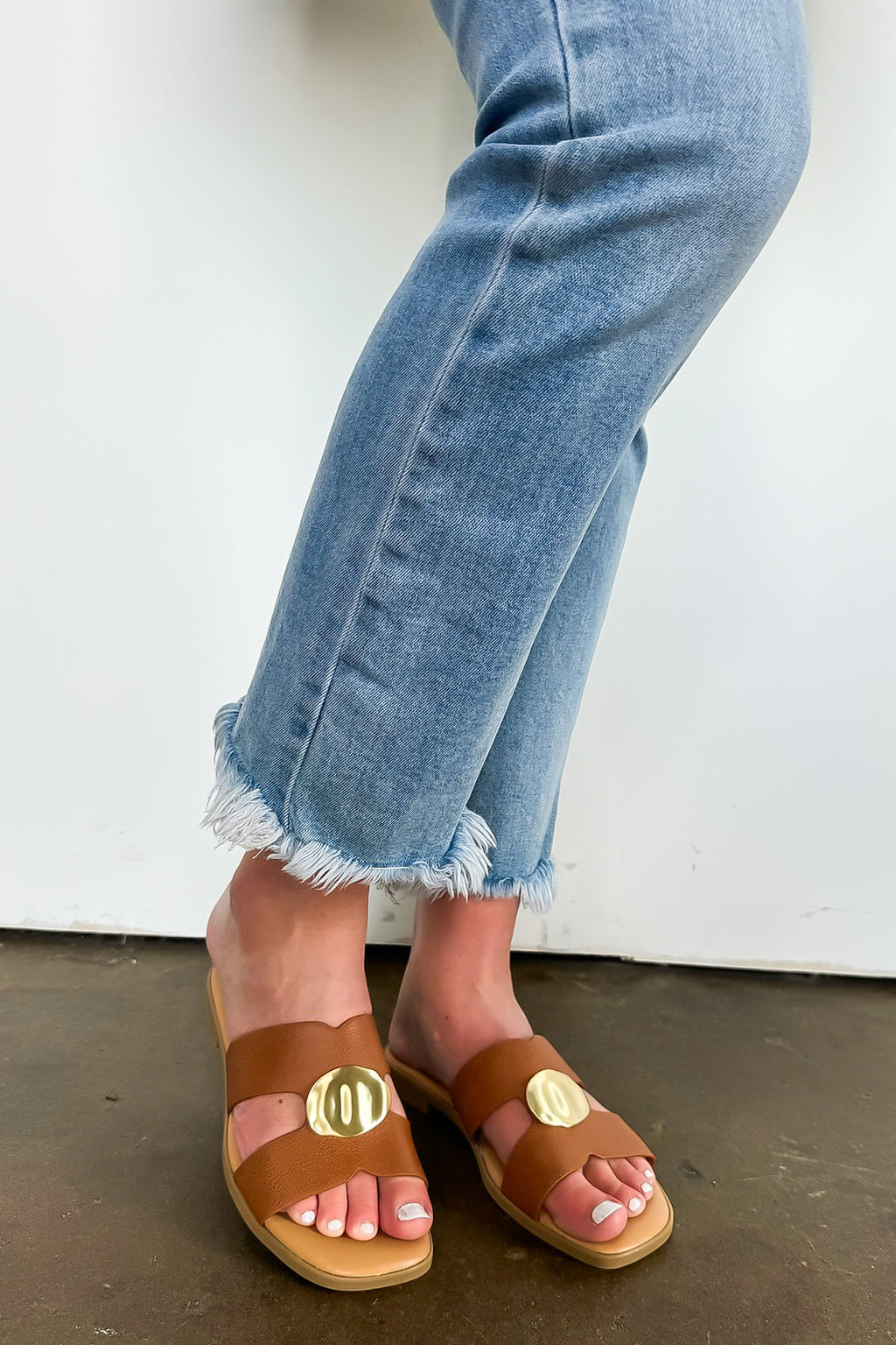 Aelin Coin Cutout Sandal - FINAL SALE - Madison and Mallory