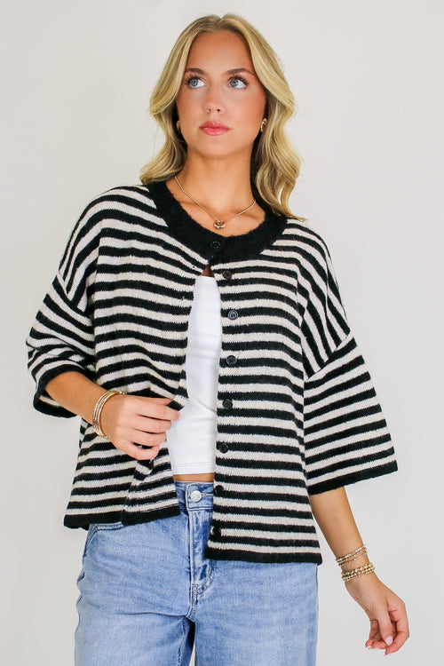 Black / SM After Hours Wool Blend Cardigan - Madison and Mallory