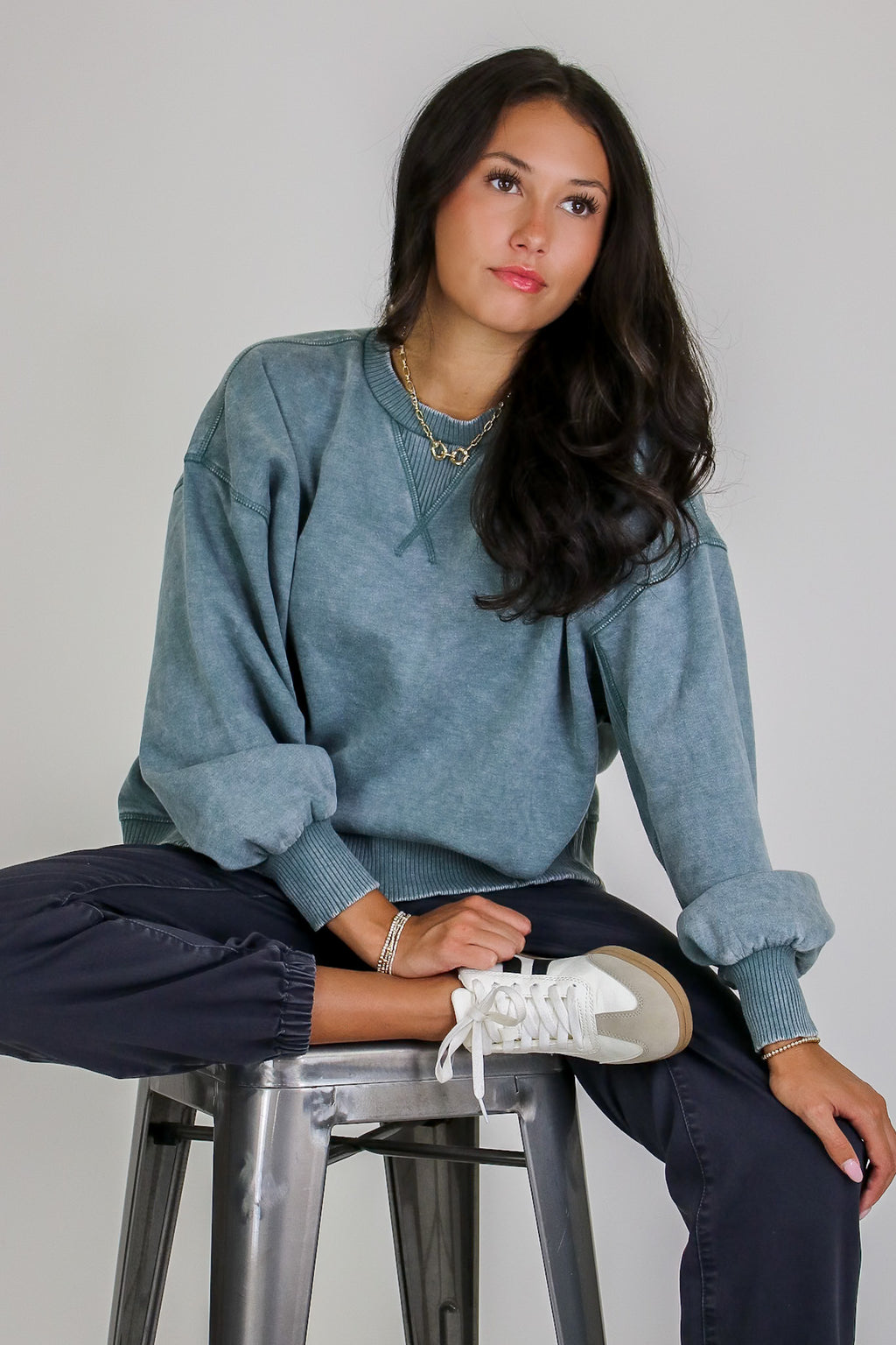 Afterglow Washed Fleece Pullover - Madison and Mallory