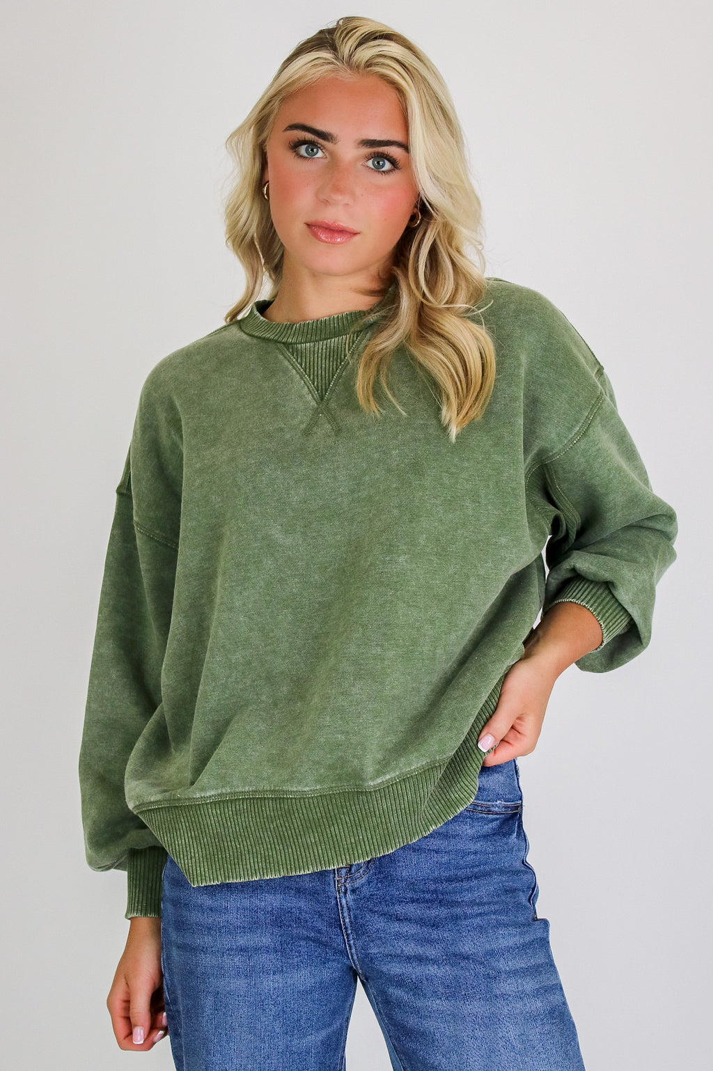 Afterglow Washed Fleece Pullover - Madison and Mallory