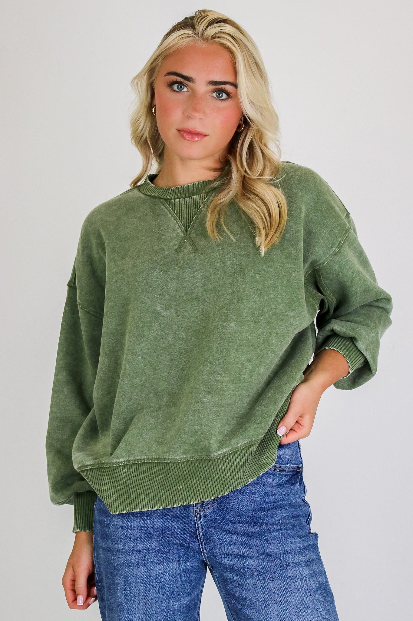Afterglow Washed Fleece Pullover - Madison and Mallory